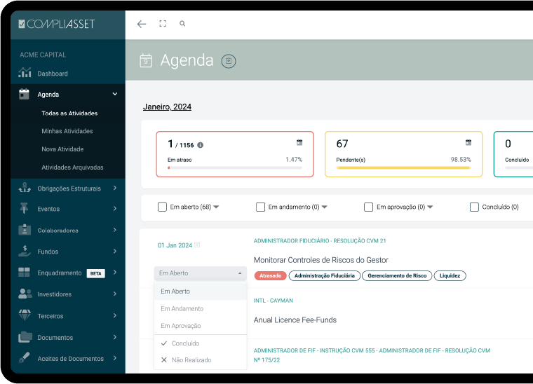Software de Gestão de Compliance do Compliasset