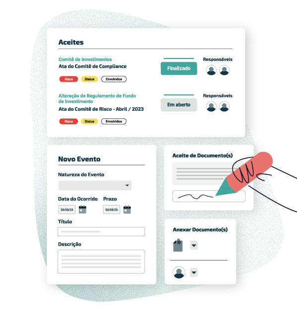 Aceite de documentos pra programas e campanhas de compliance pldftp