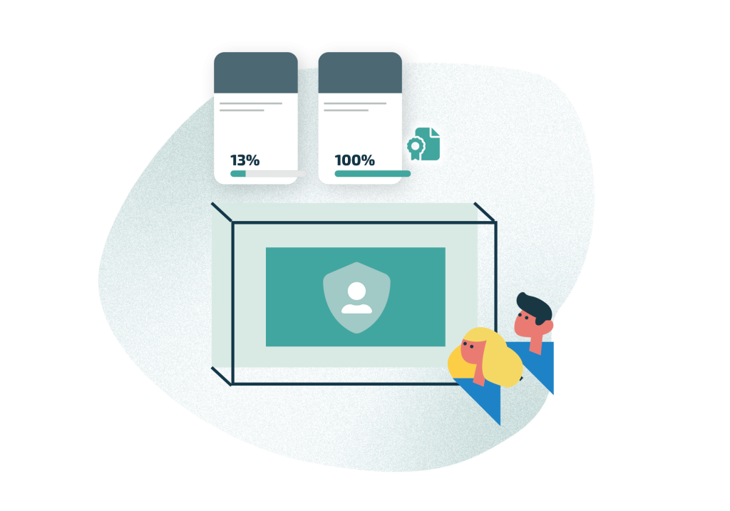 Ilustração de treinamento de compliance Cibersegurança e Segurança da Informação